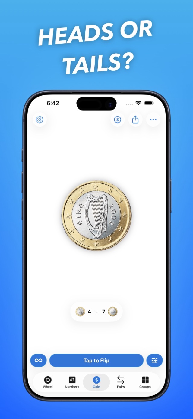 Flipping a realistic euro coin