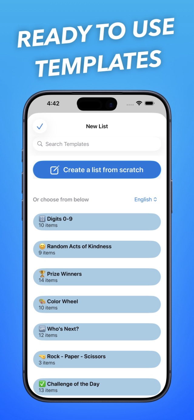 Ready-to-use list templates